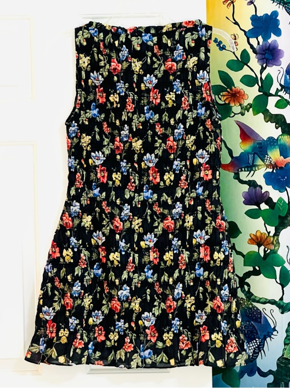 NWT Doen Gianna Floral Mini Dress Noir Wild Rose - Picture 14 of 15
